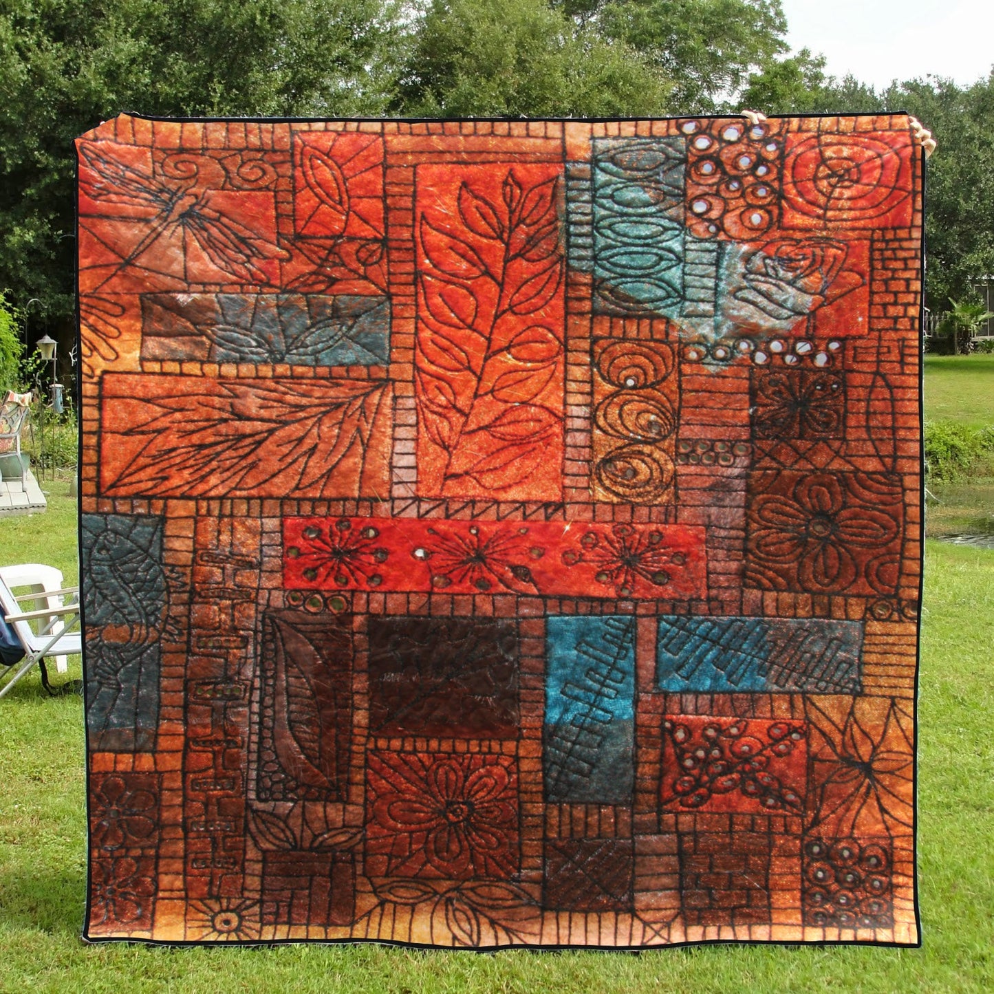 Dragonfly And Leaf CLT1610045H Quilt Blanket