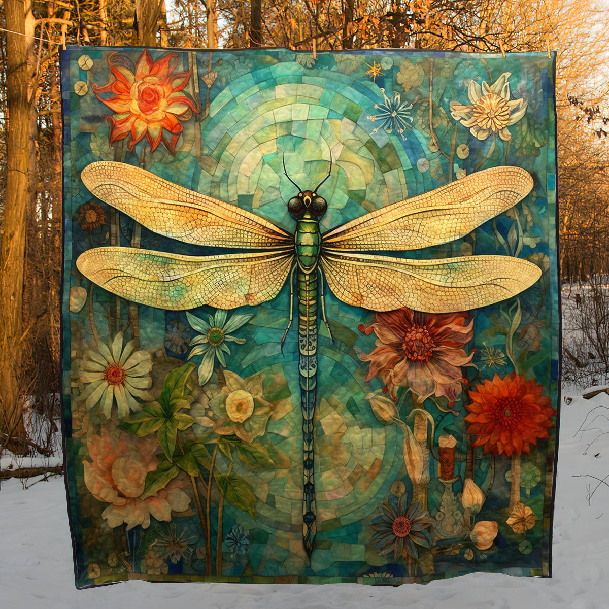 Dragonfly CLA0910216Q Art Quilt