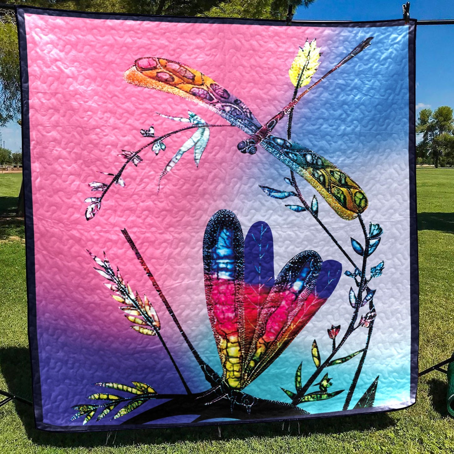 Dragonfly CLA1510108Q Quilt Blanket