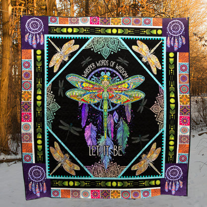 Dragonfly CLD170747 Quilt Blanket