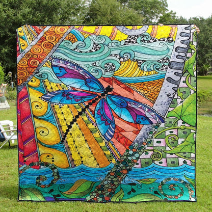 Dragonfly CLM020713 Quilt Blanket