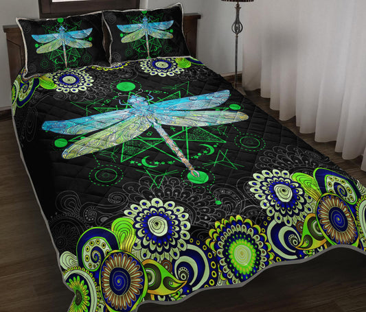 Dragonfly Mandala Quilt Bedding Set TL230904