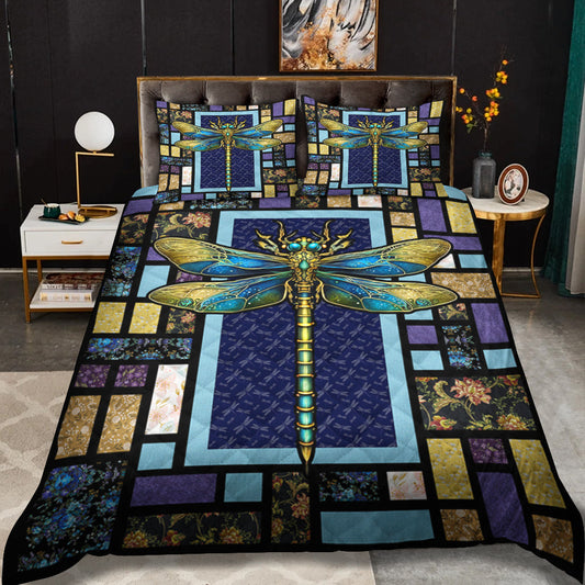 Dragonfly Quilt Bedding Set HM140902T