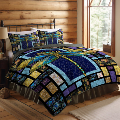 Dragonfly Quilt Bedding Set HM140902T