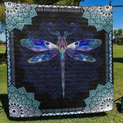 Dragonfly Mandala Art Quilt HN041102M