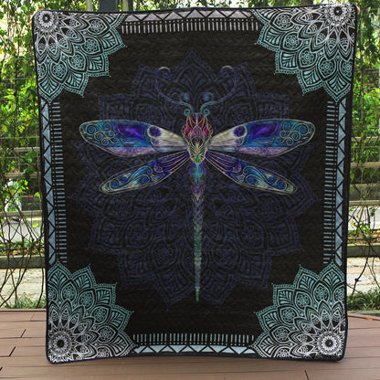 Dragonfly Mandala Art Quilt HN041102M