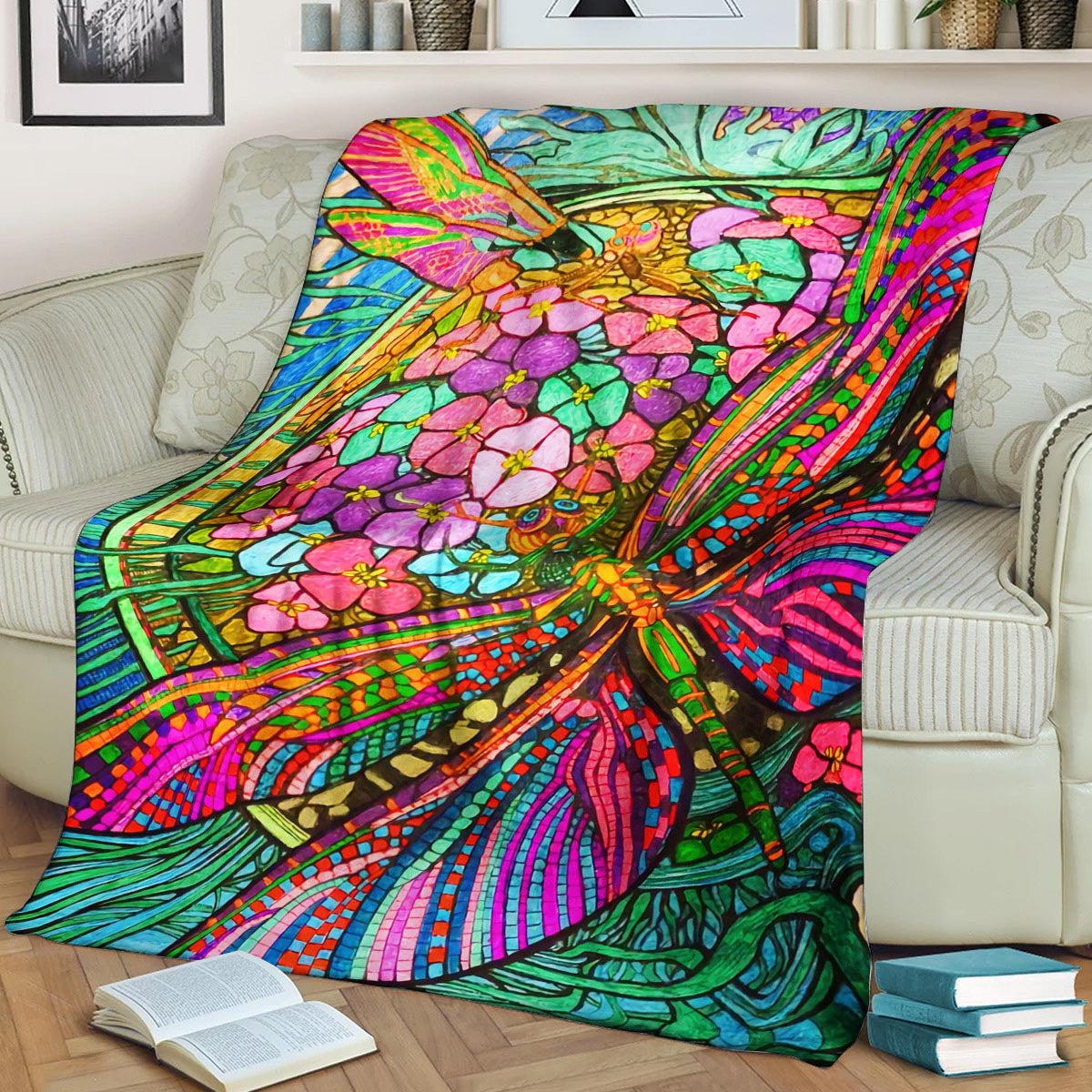 Dragonfly BT170831F Sherpa Fleece Blanket