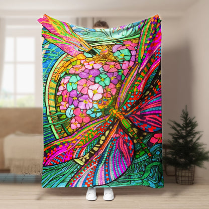 Dragonfly BT170831F Sherpa Fleece Blanket