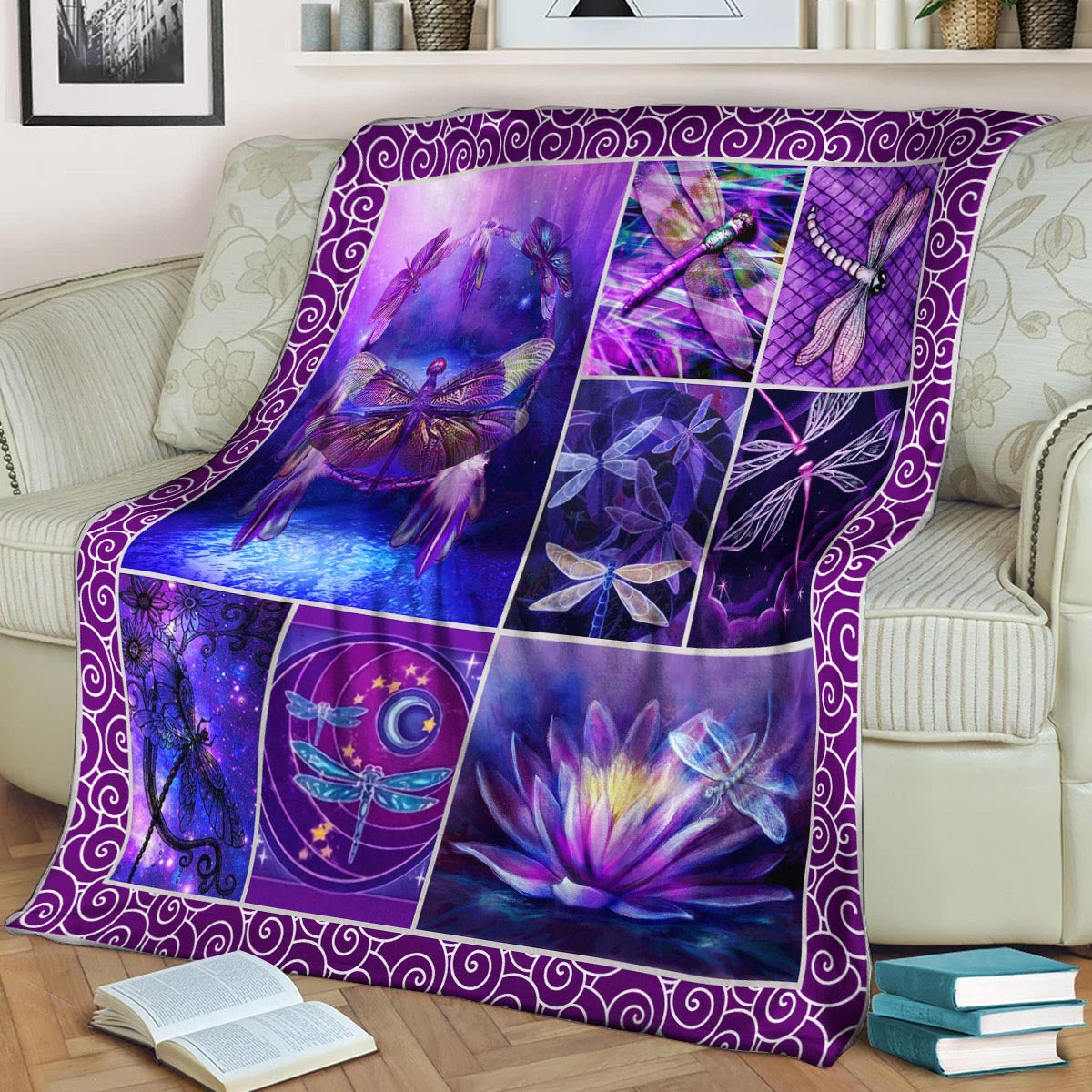 Dragonfly CL170833MD Sherpa Fleece Blanket