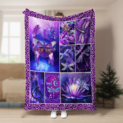 Dragonfly CL170833MD Sherpa Fleece Blanket