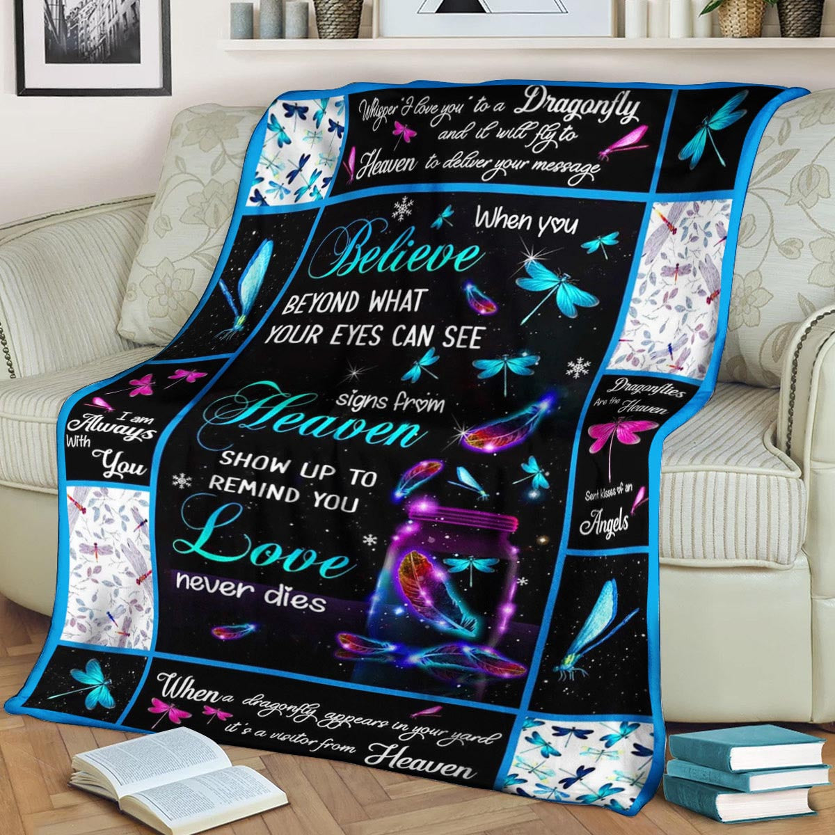 Dragonfly CL280828MDF Sherpa Fleece Blanket