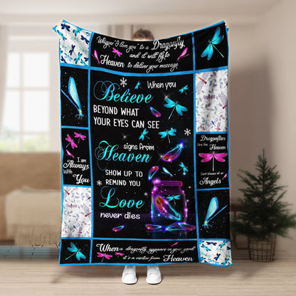 Dragonfly CL280828MDF Sherpa Fleece Blanket