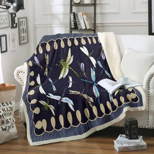 Dragonfly CLA0910258F Sherpa Fleece Blanket