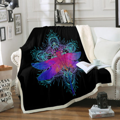 Dragonfly CLP270822 Sherpa Fleece Blanket