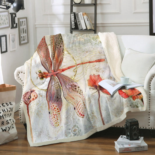 Dragonfly HM040921TT Sherpa Fleece Blanket