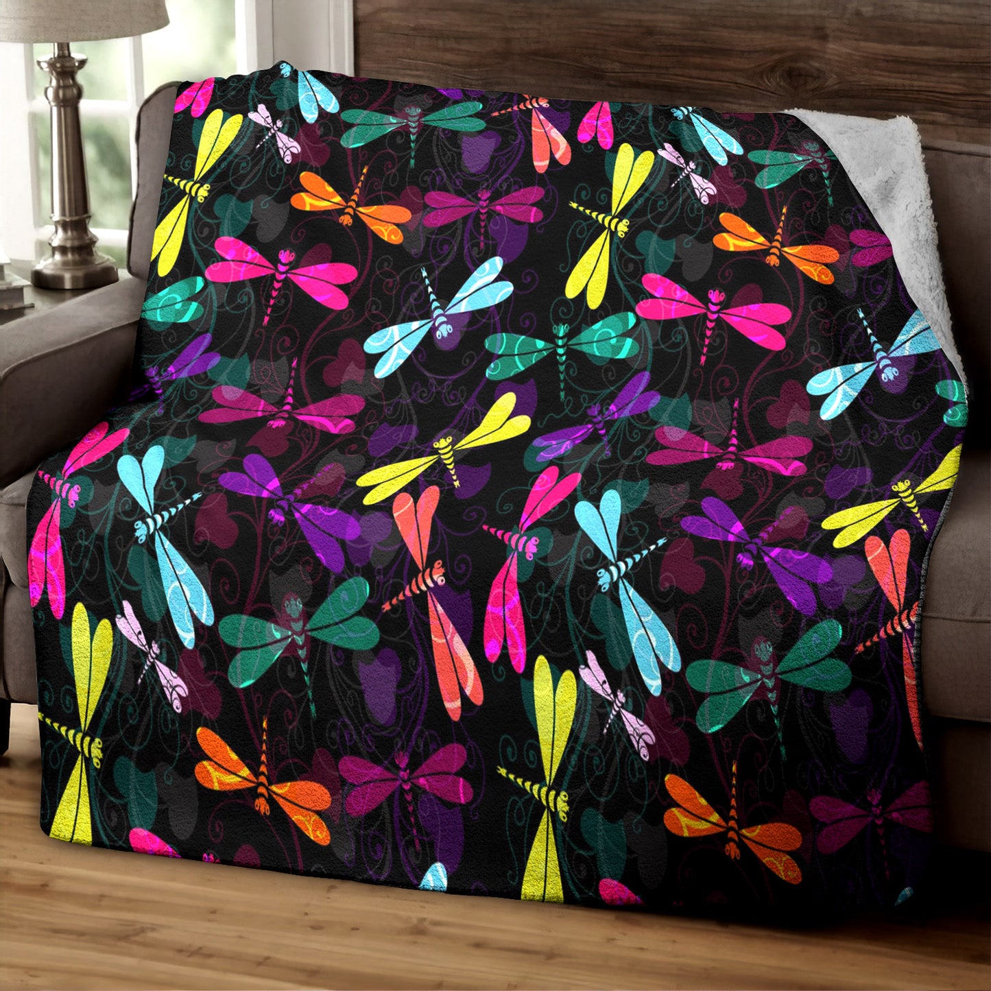 Dragonfly HM060934TT Sherpa Fleece Blanket