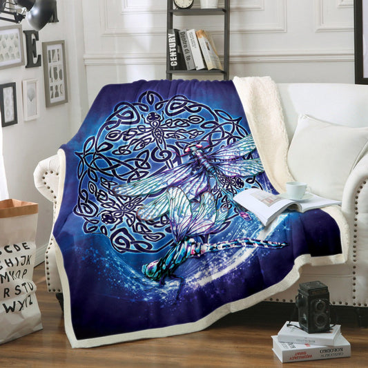 Dragonfly HM270836F Sherpa Fleece Blanket