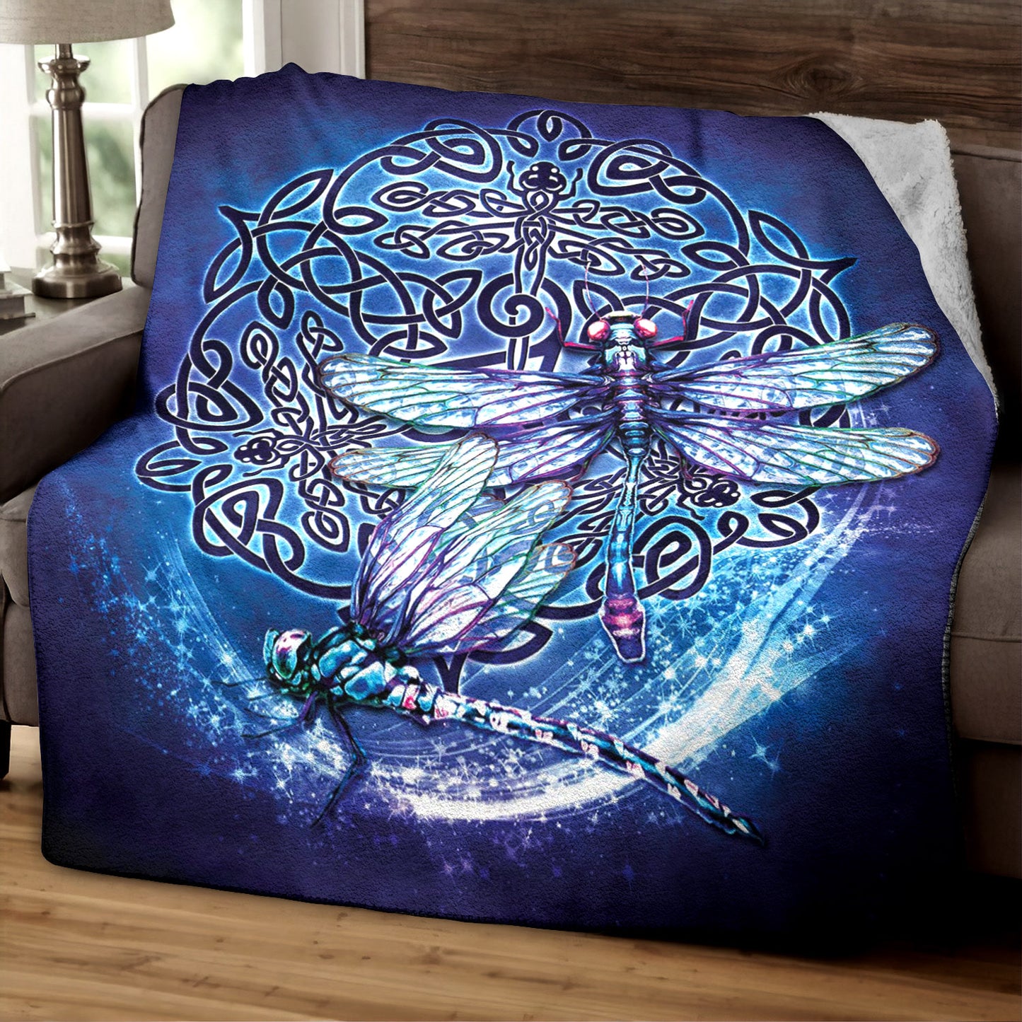 Dragonfly HM270836F Sherpa Fleece Blanket