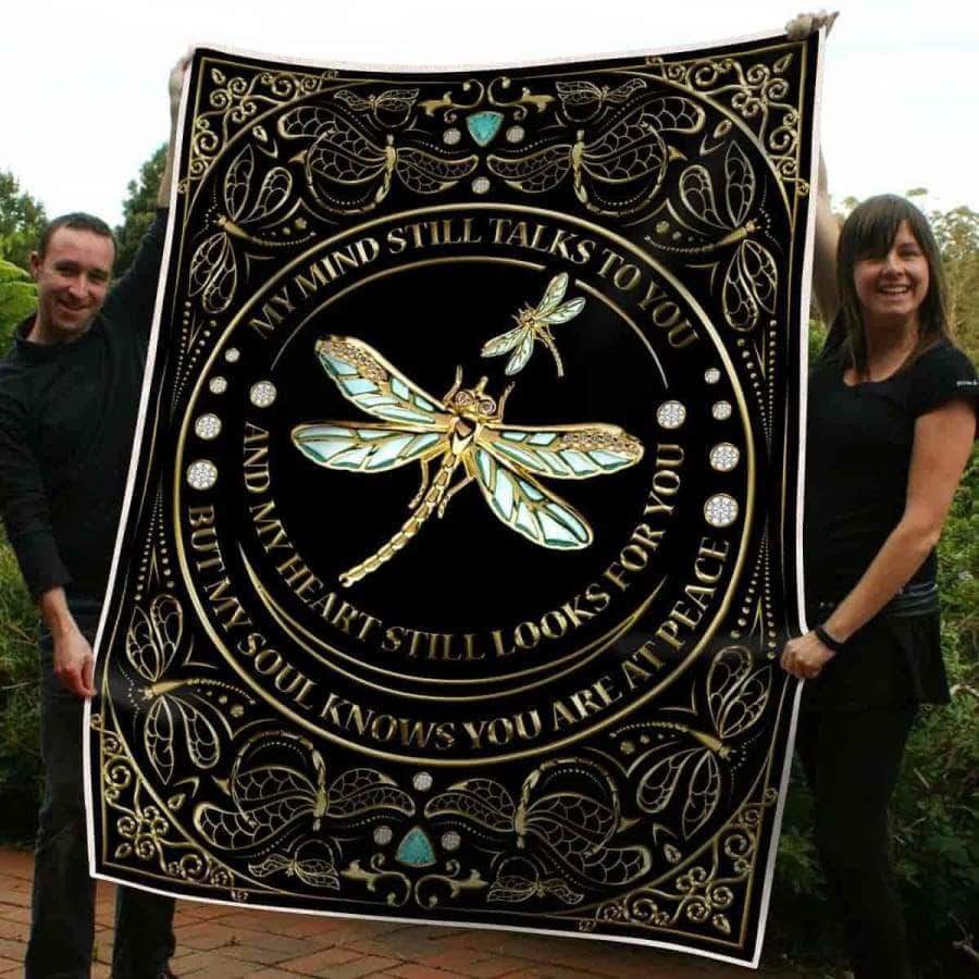 Dragonfly My Mind Heart Soul CL05100170MDF Sherpa Fleece Blanket