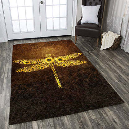 Dragonfly Sunflower Many CLA18100096R Rug
