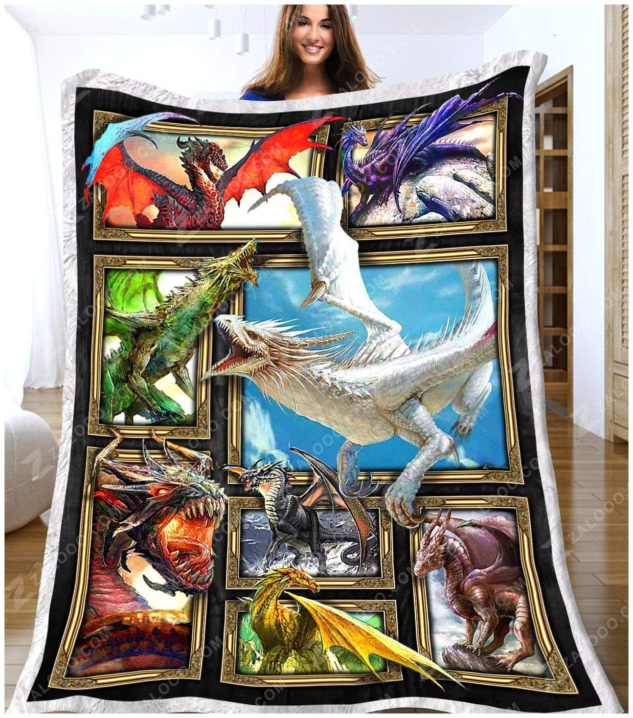 Dragons CL25110202MDF Sherpa Fleece Blanket