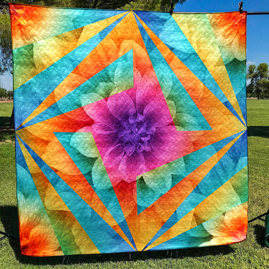 Dream Big Flower Quilt Blanket HN090703M