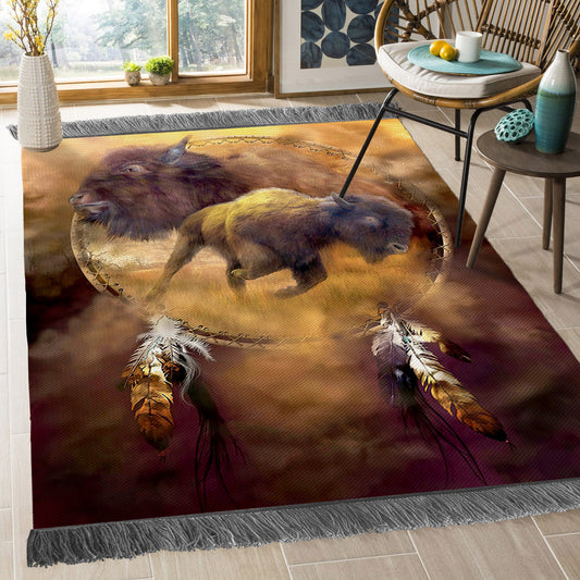 Dreamcatcher Buffalo Native American BT2210089O Decorative Floor-cloth