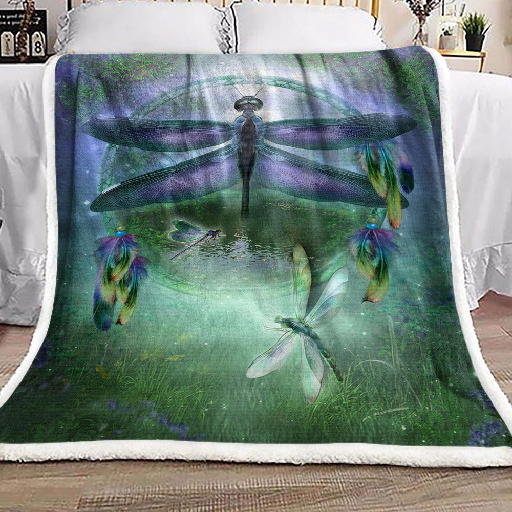 Dreamcatcher Dragonfly BT2210100F Sherpa Fleece Blanket