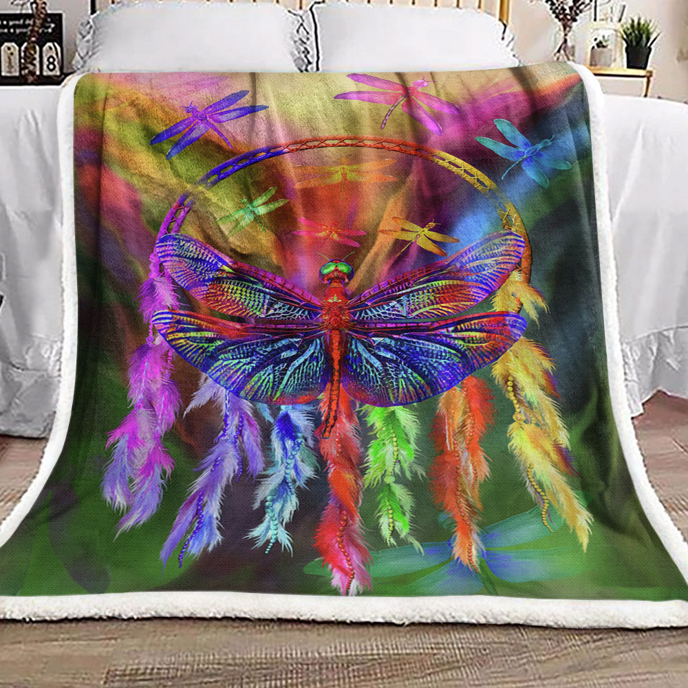 Dreamcatcher Dragonfly BT2210102F Sherpa Fleece Blanket