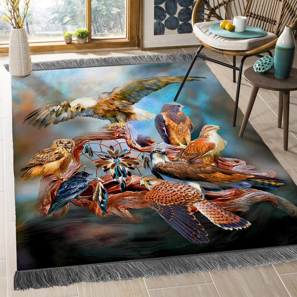 Dreamcatcher Eagle BT2210102O Decorative Floor-cloth