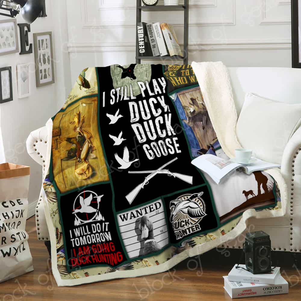 Duck Hunting CL03100052MDF Sherpa Fleece Blanket