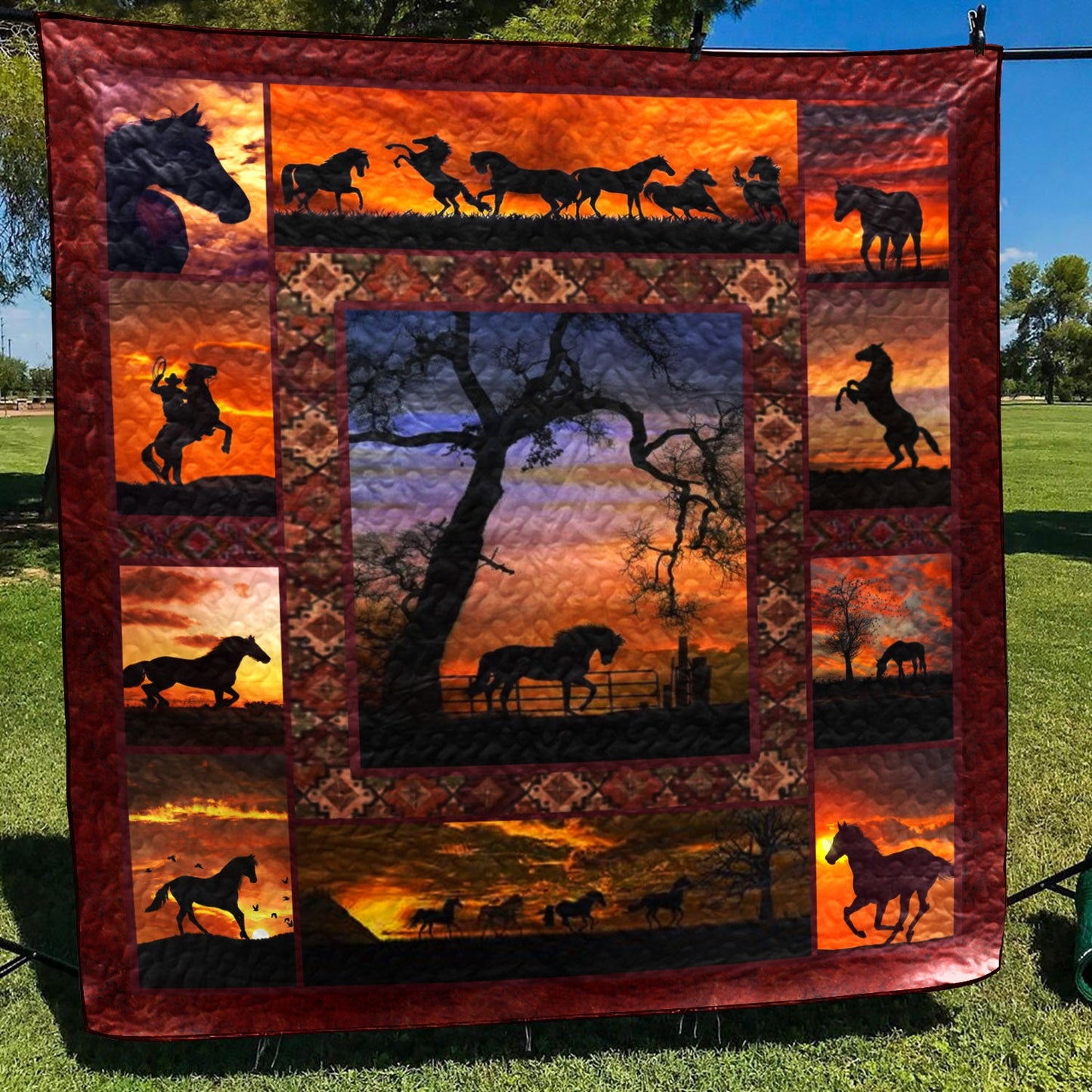 Dusk Horse CLA31100137Q Quilt Blanket