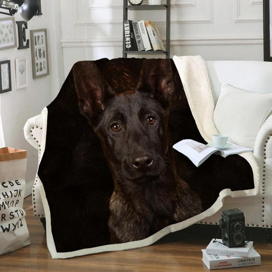 Dutch Shepherd CLM3110119S Sherpa Fleece Blanket