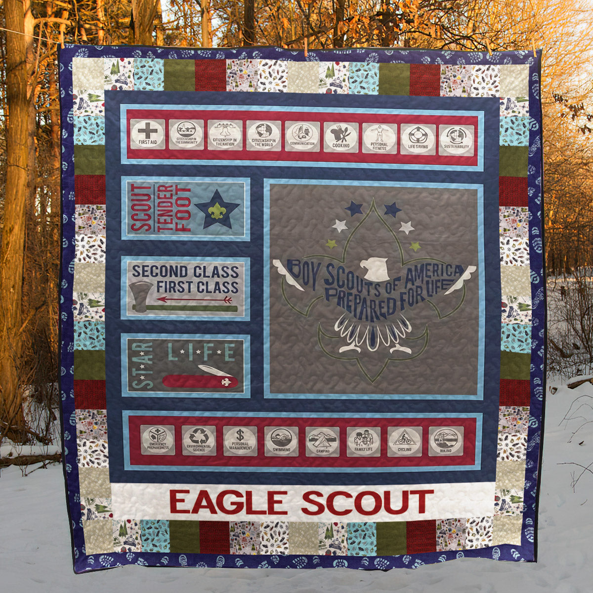 Eagle Scout CLH0612314Q Quilt Blanket