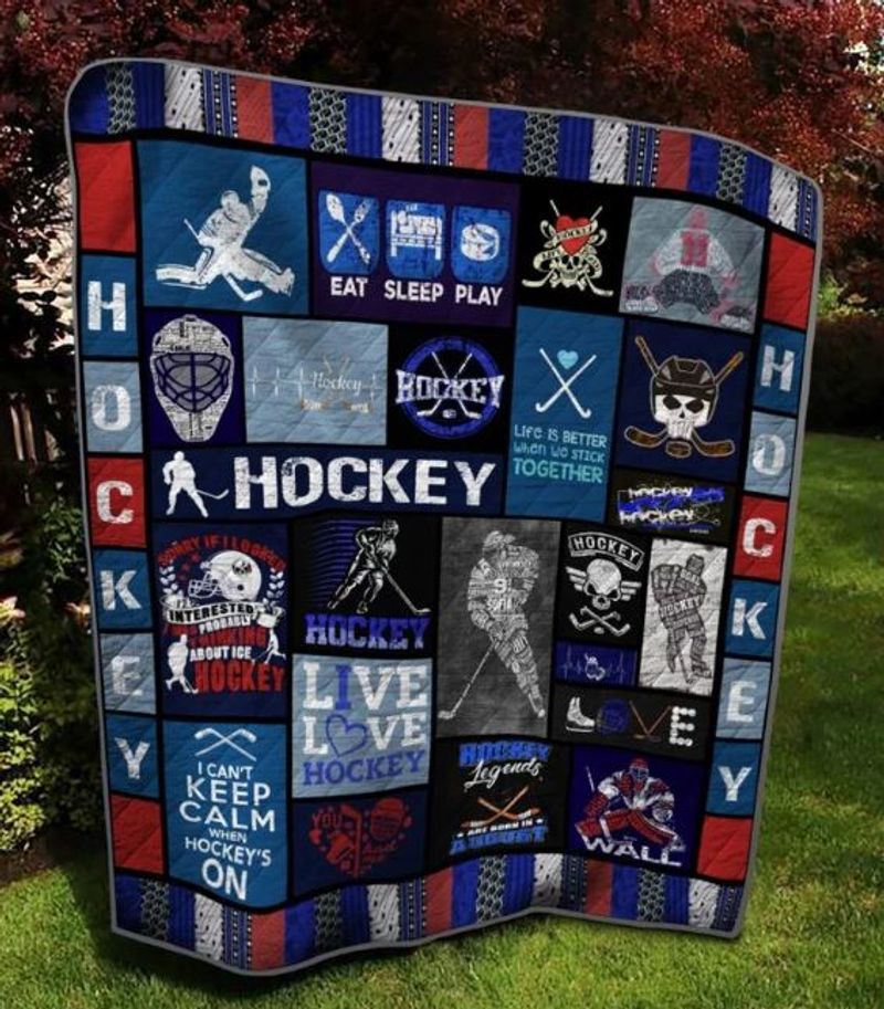 Eat Sleep Play Hockey CLH2111204Q Quilt Blanket