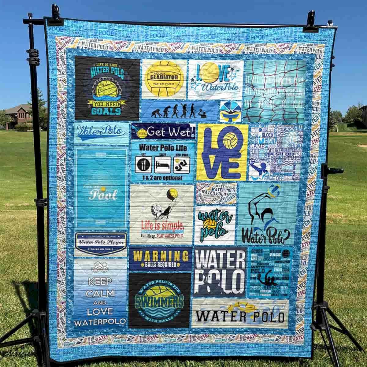 Eat Sleep Play Water Polo Pk270506 Quilt Blanket