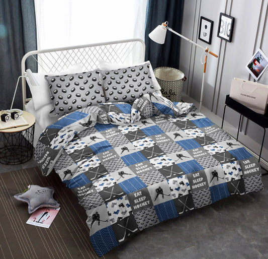 Eat Sleep Hockey CLA1410105B Bedding Sets
