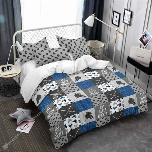 Eat Sleep Hockey CLM0611115B Bedding Sets