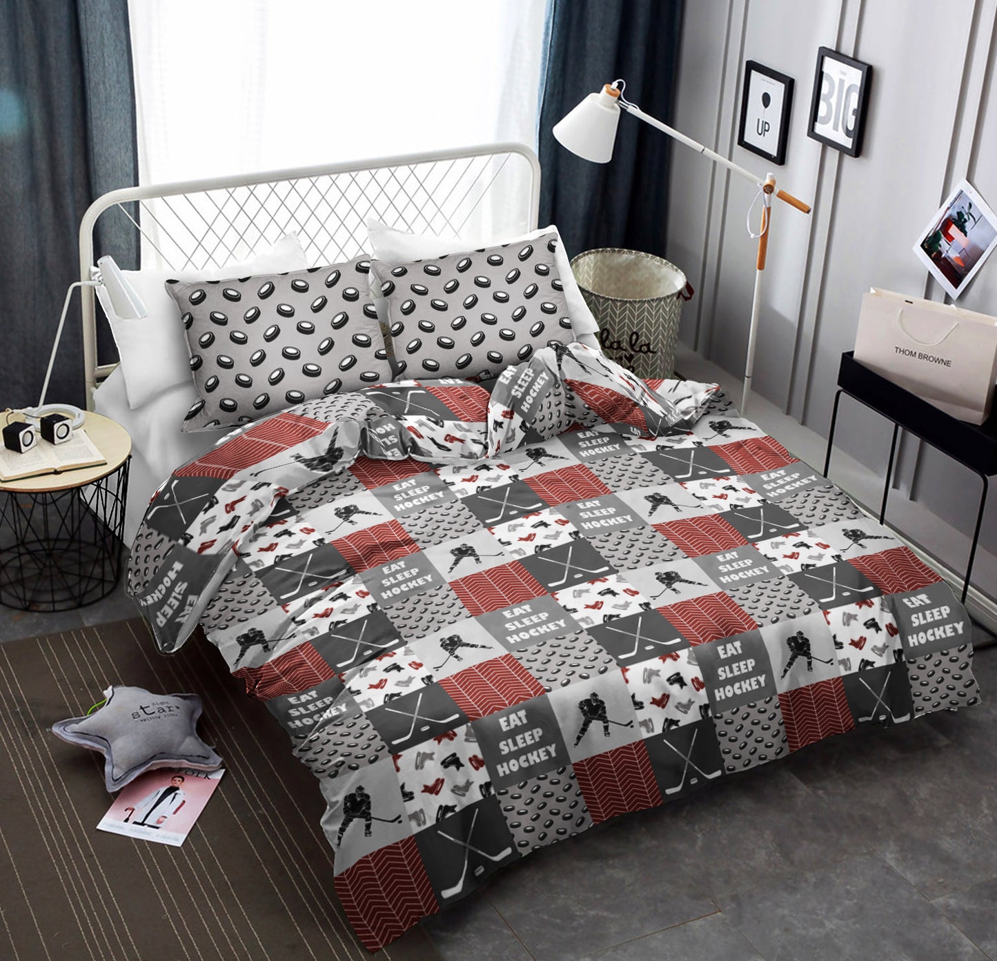 Eat Sleep Hockey Red CLA1410009B Bedding Sets