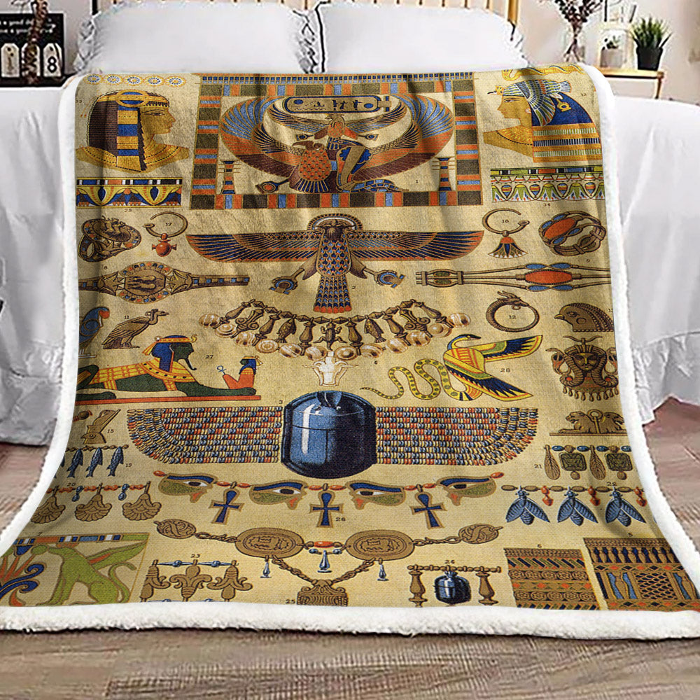 Egypt NT300977F Sherpa Fleece Blanket