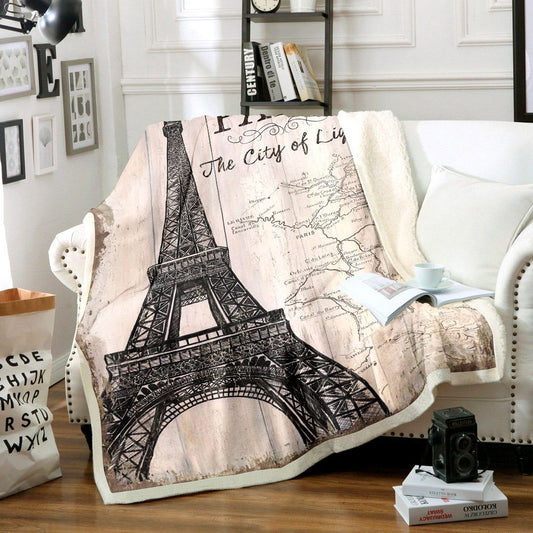 Eiffel Tower NN2110075TT Sherpa Fleece Blanket