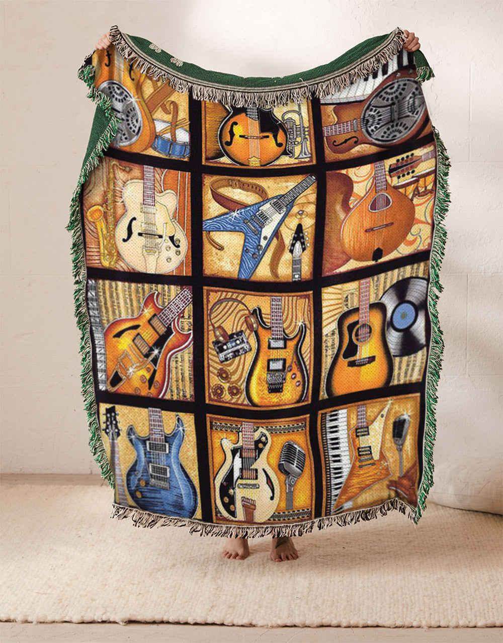 Electric Guitar BL300979S Throw Blankets For Sofa