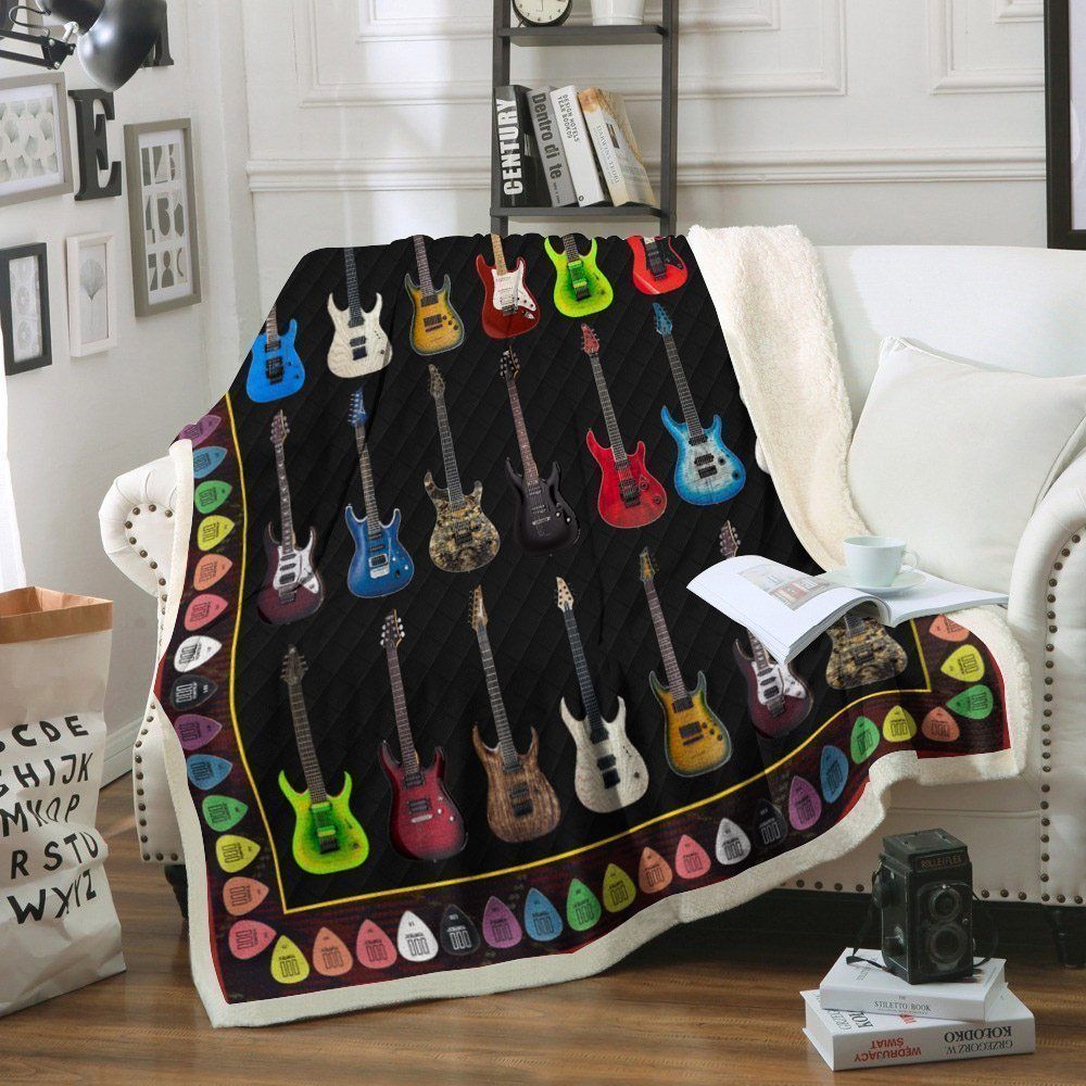 Electronic Guitar BT240829F Sherpa Fleece Blanket