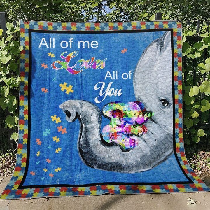 Elephant Autism NN170714 Quilt Blanket