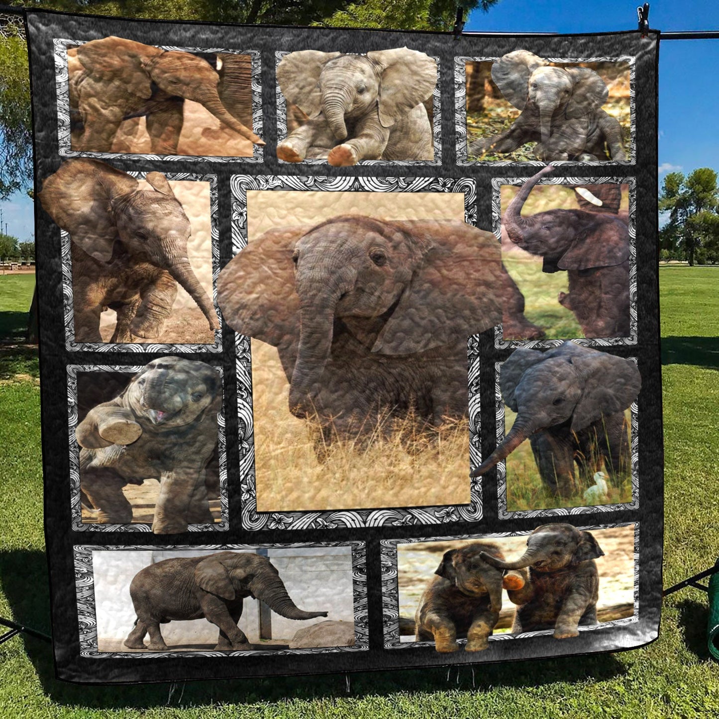 Elephant CL01110113MDQ Quilt Blanket