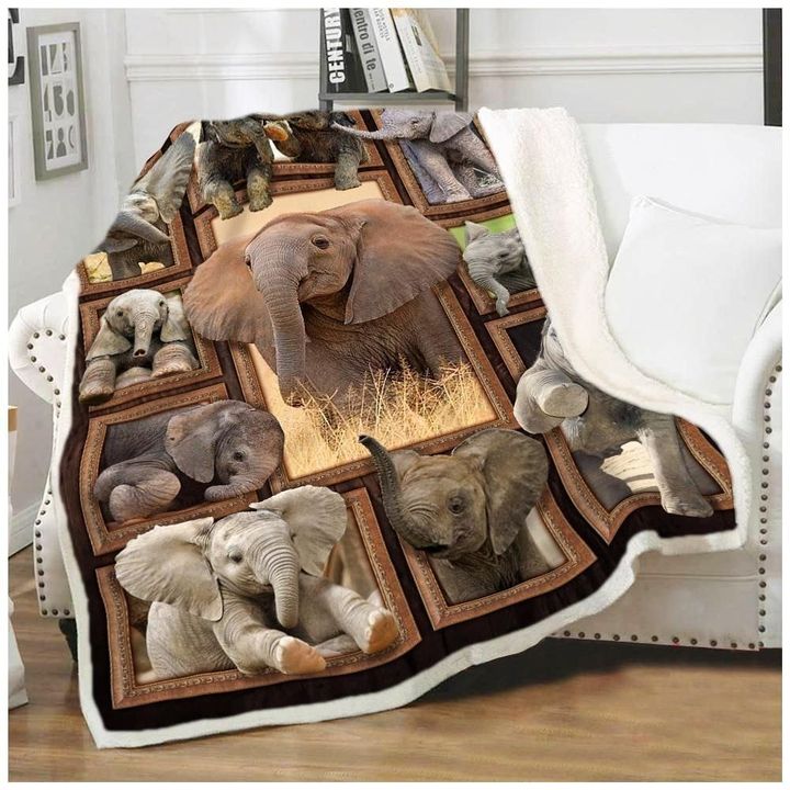 Elephant CL240838MD Sherpa Fleece Blanket