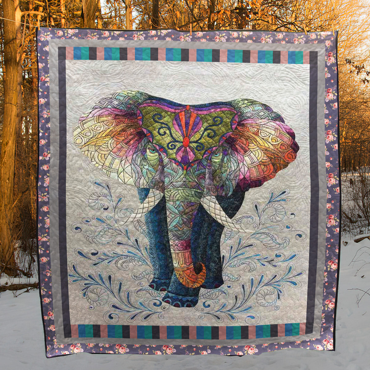 Elephant CL28100639MDQ Quilt Blanket