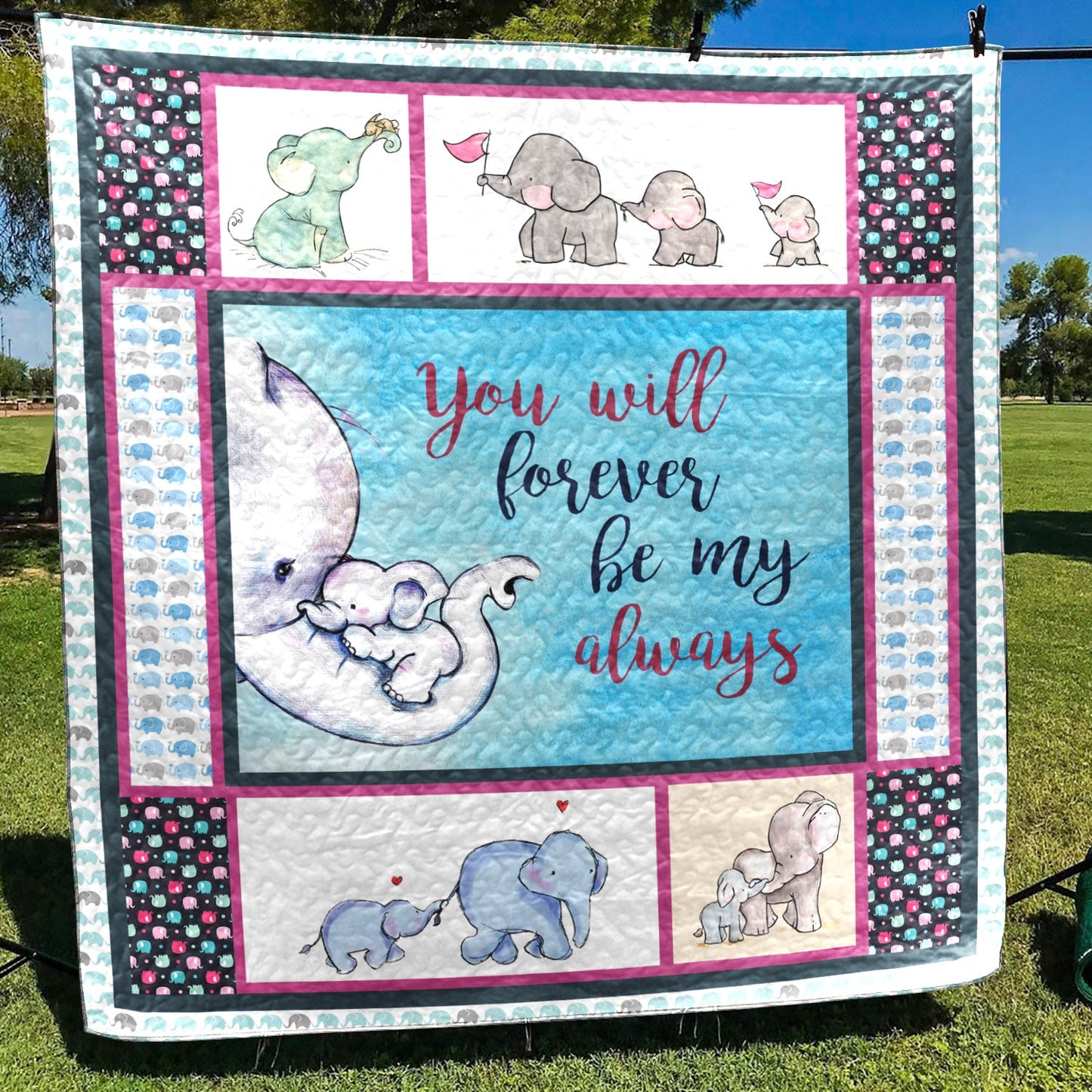 Elephant CLH0511213Q Quilt Blanket