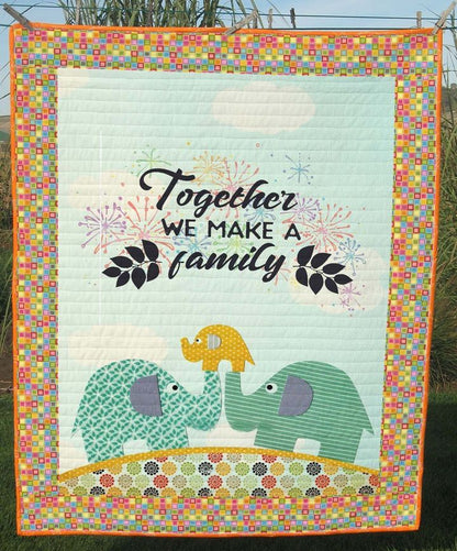 Elephant Elephant Family CLA18120354Q Quilt Blanket