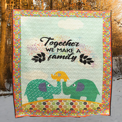 Elephant Elephant Family CLA18120354Q Quilt Blanket